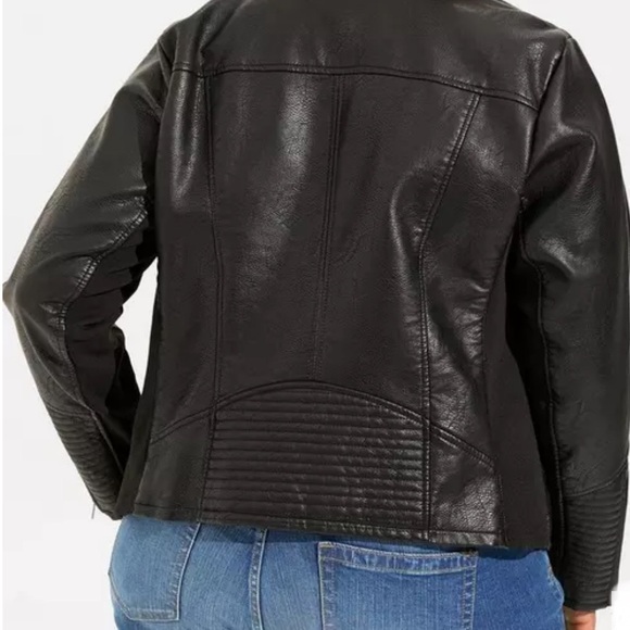 Torrid~Faux Leather Collarless Moto Jacket~Sz0 - Picture 2 of 6